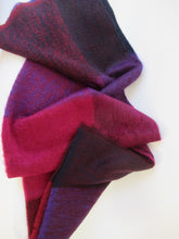 Load image into Gallery viewer, Red Mohair Throw with Frayed Trim