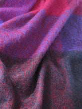 Load image into Gallery viewer, Red Mohair Throw with Frayed Trim