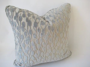 Greige Raised Velvet Pillow