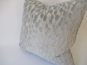 Greige Raised Velvet Pillow