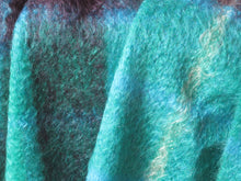 Load image into Gallery viewer, Light Blue Mohair Throw with Frayed Trim
