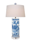 Blue and White Porcelain Chinoiserie Vase Table Lamp