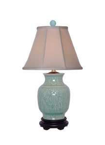 Porcelain Celadon Green Vase Table Lamp