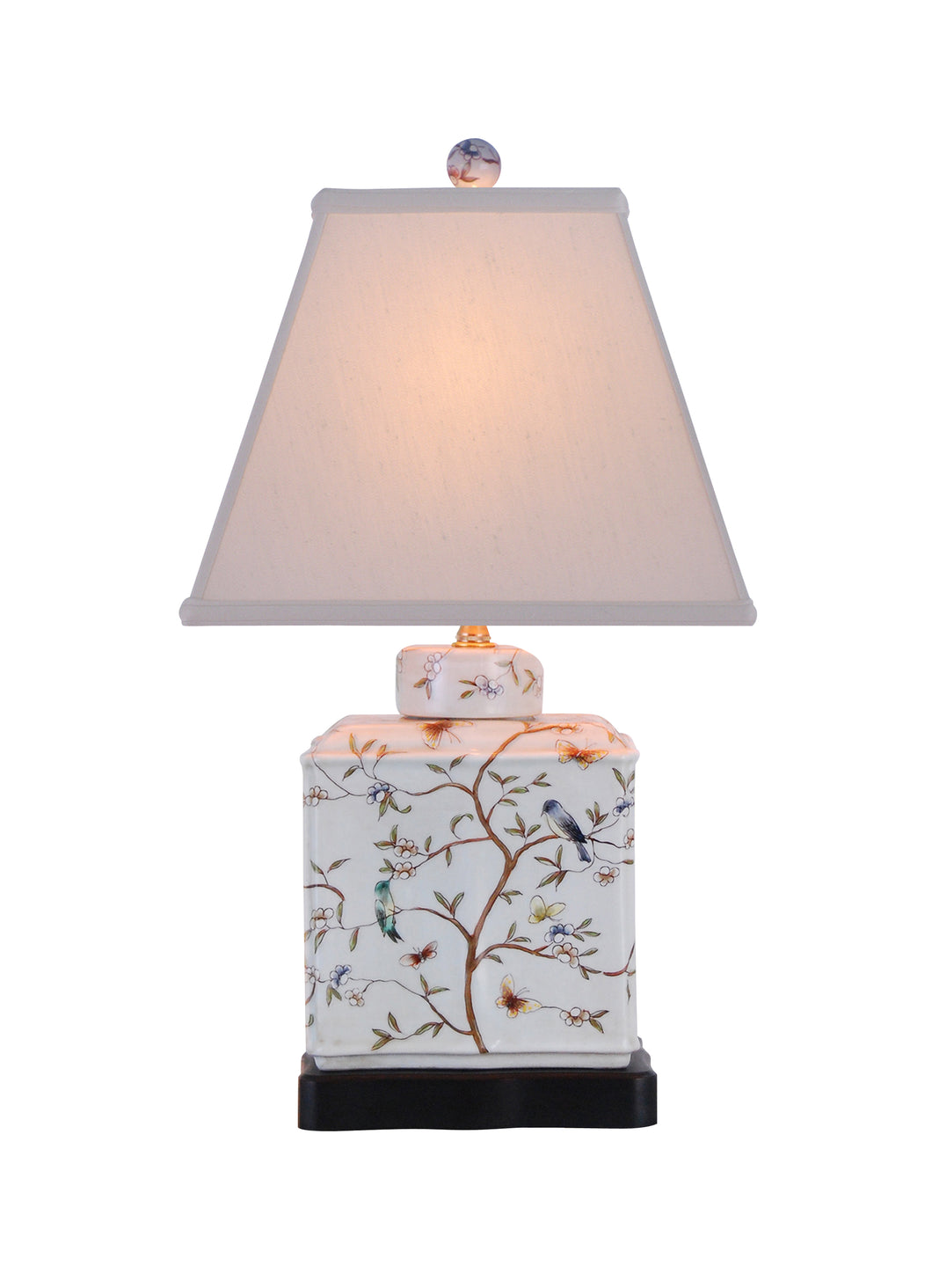 Porcelain Flat Jar Table Lamp