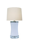 Porcelain Palladian Blue Bell Table Lamp with Crystal Base