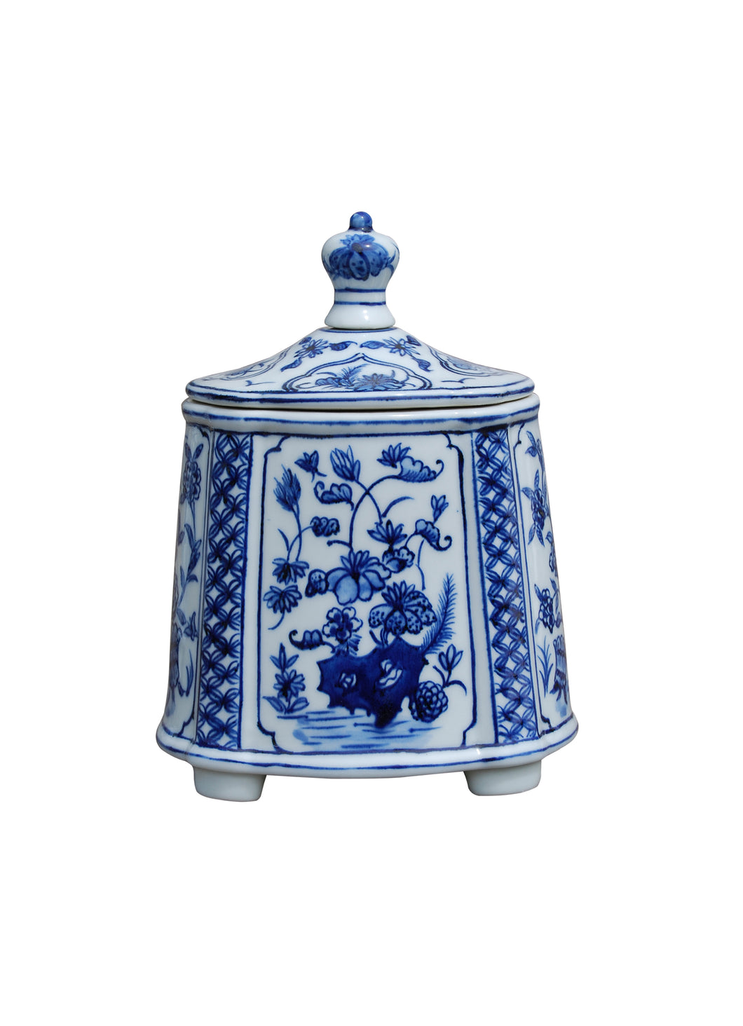 Porcelain Blue and White Tea Caddy