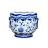 Porcelain Blue and White Cachepot 7" High